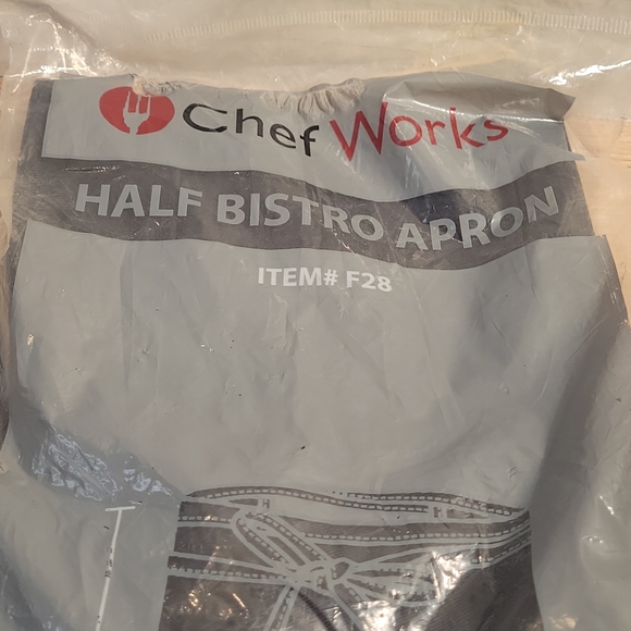 Chef Works Half Bistro 2 Pocket Apron Black - Picture 3 of 4